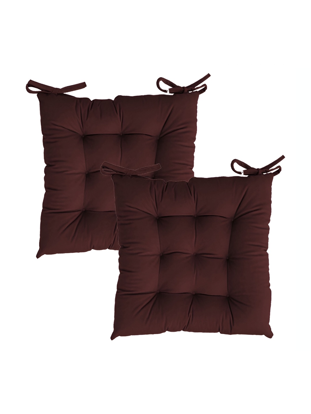 

LINENOVATION 2 Pieces Maroon Microfiber Chair Pads