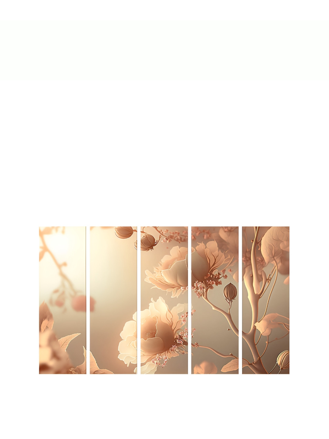 

HOOMDECO Beige 5 Pieces Floral & Botanical Paintings Wall Art