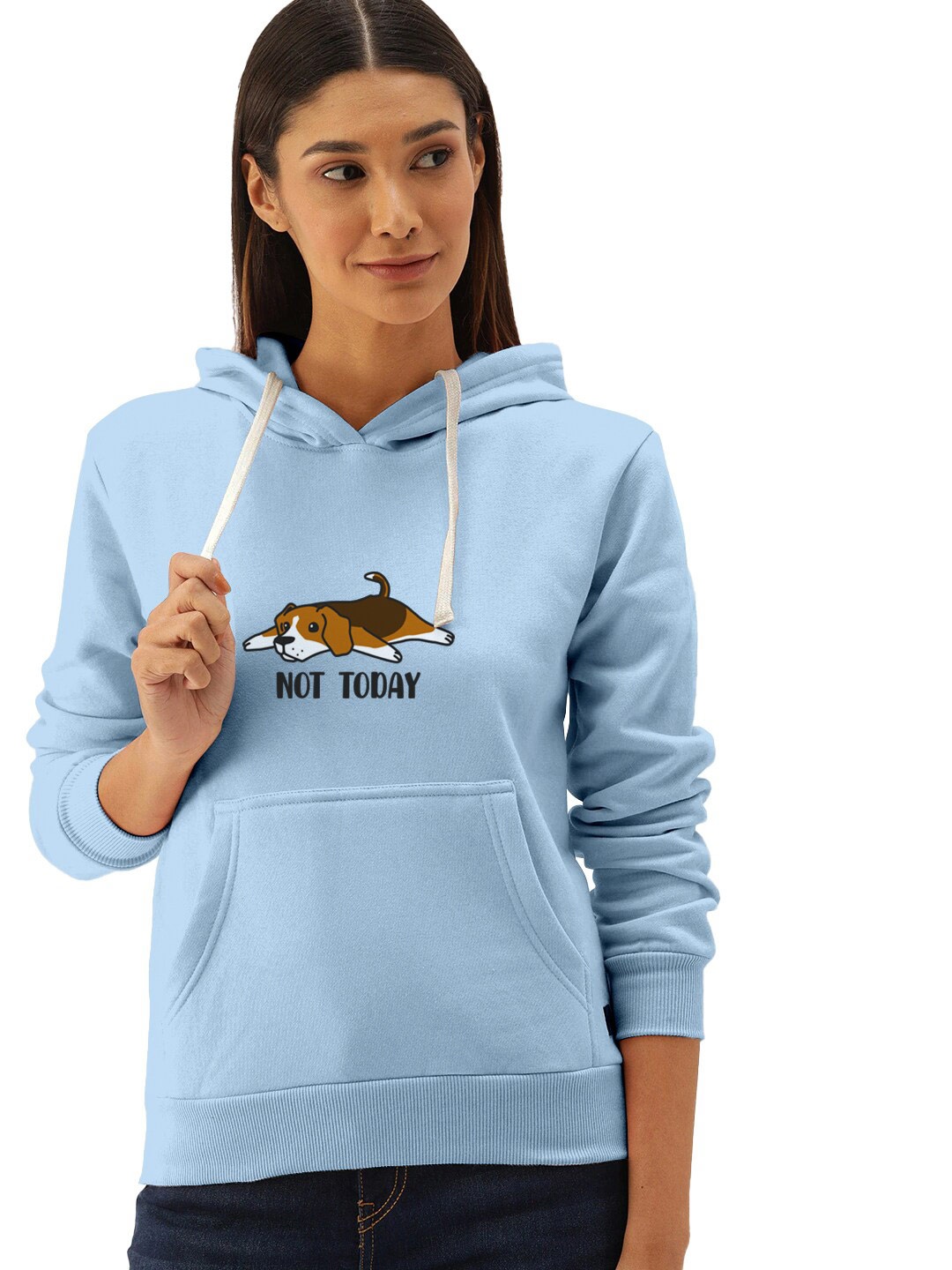 

BAESD Graphic Printed Hooded Cotton Pullover Sweatshirt, Blue