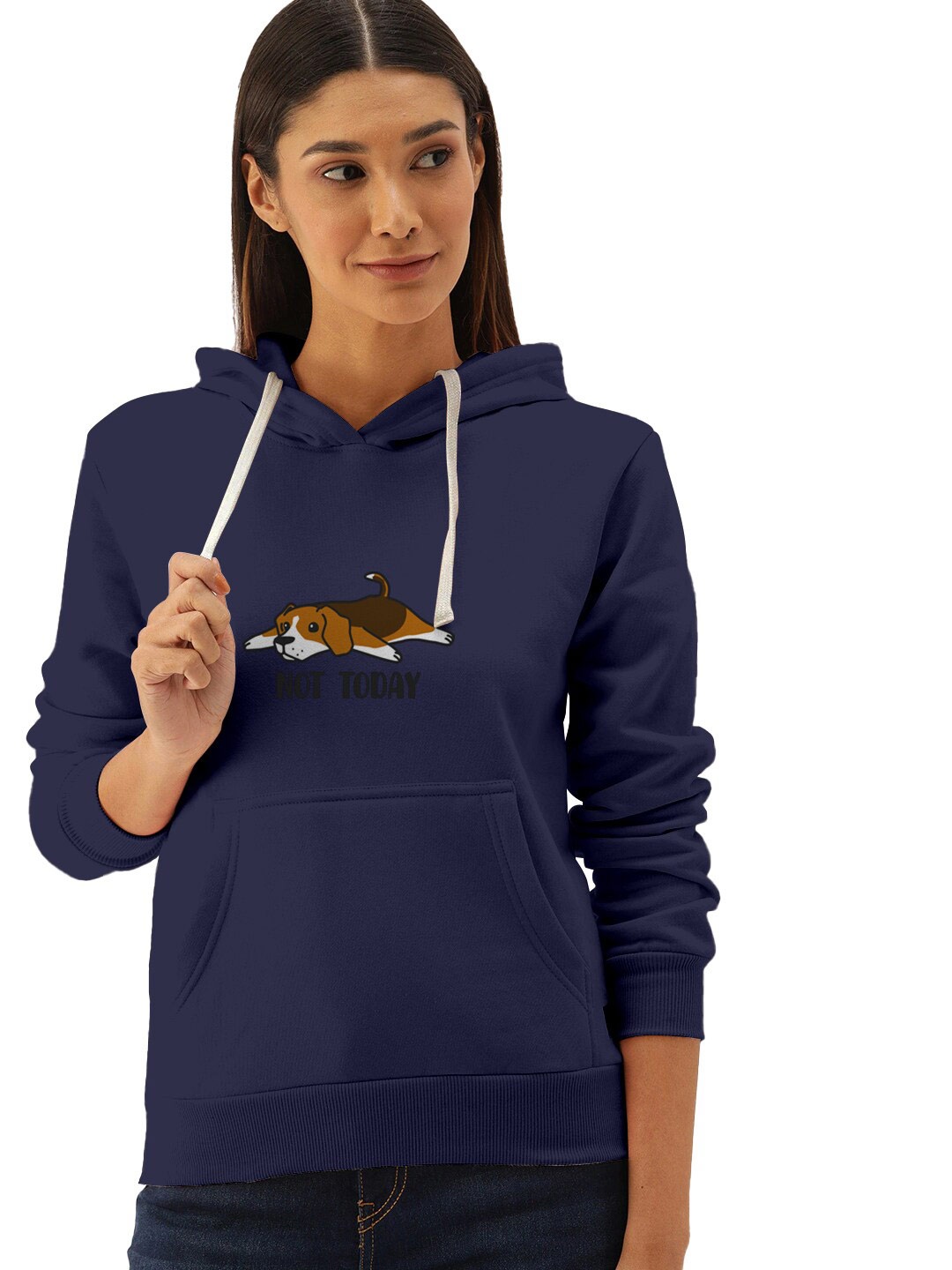 

BAESD Graphic Printed Hooded Cotton Pullover Sweatshirt, Blue