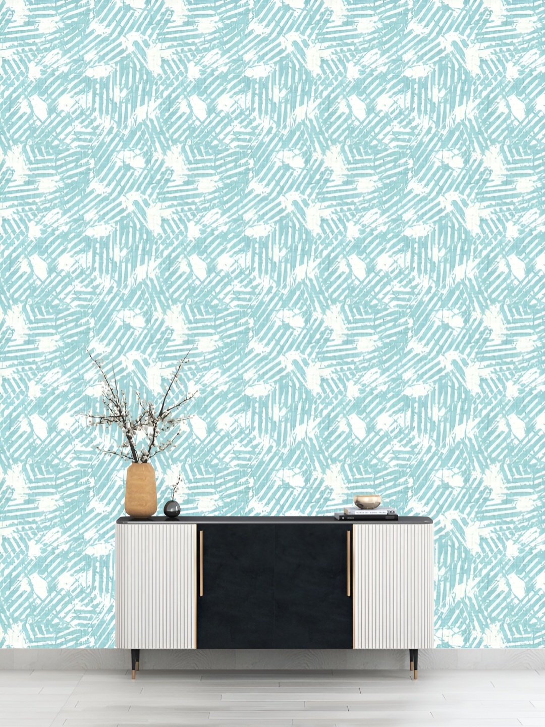 

DWELLSINDIA Sky Blue Abstract Texture Self Adhesive Wallpaper