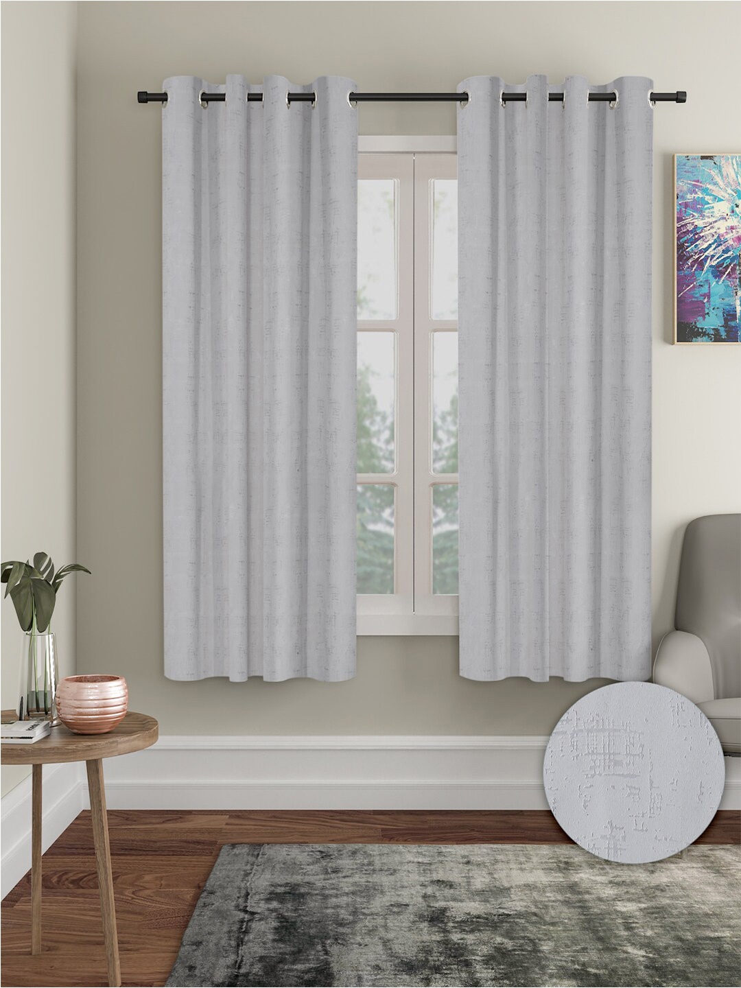 

Aura 2 Pieces Black-Out Window Curtains, White