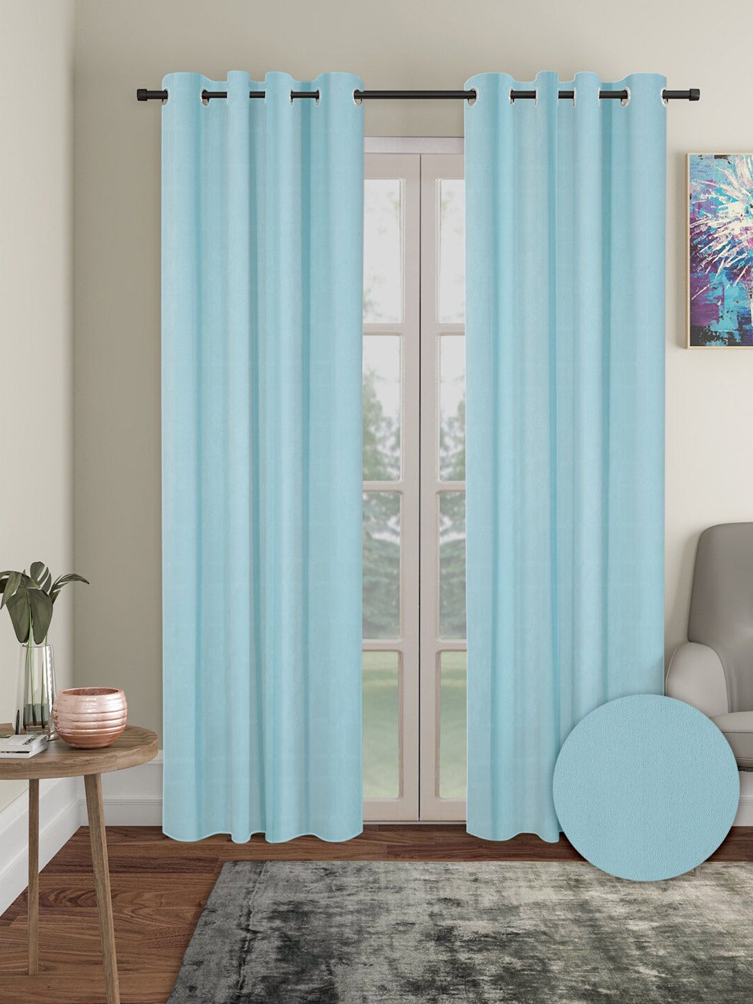 

Aura 2 Pieces out Door Curtains, Blue