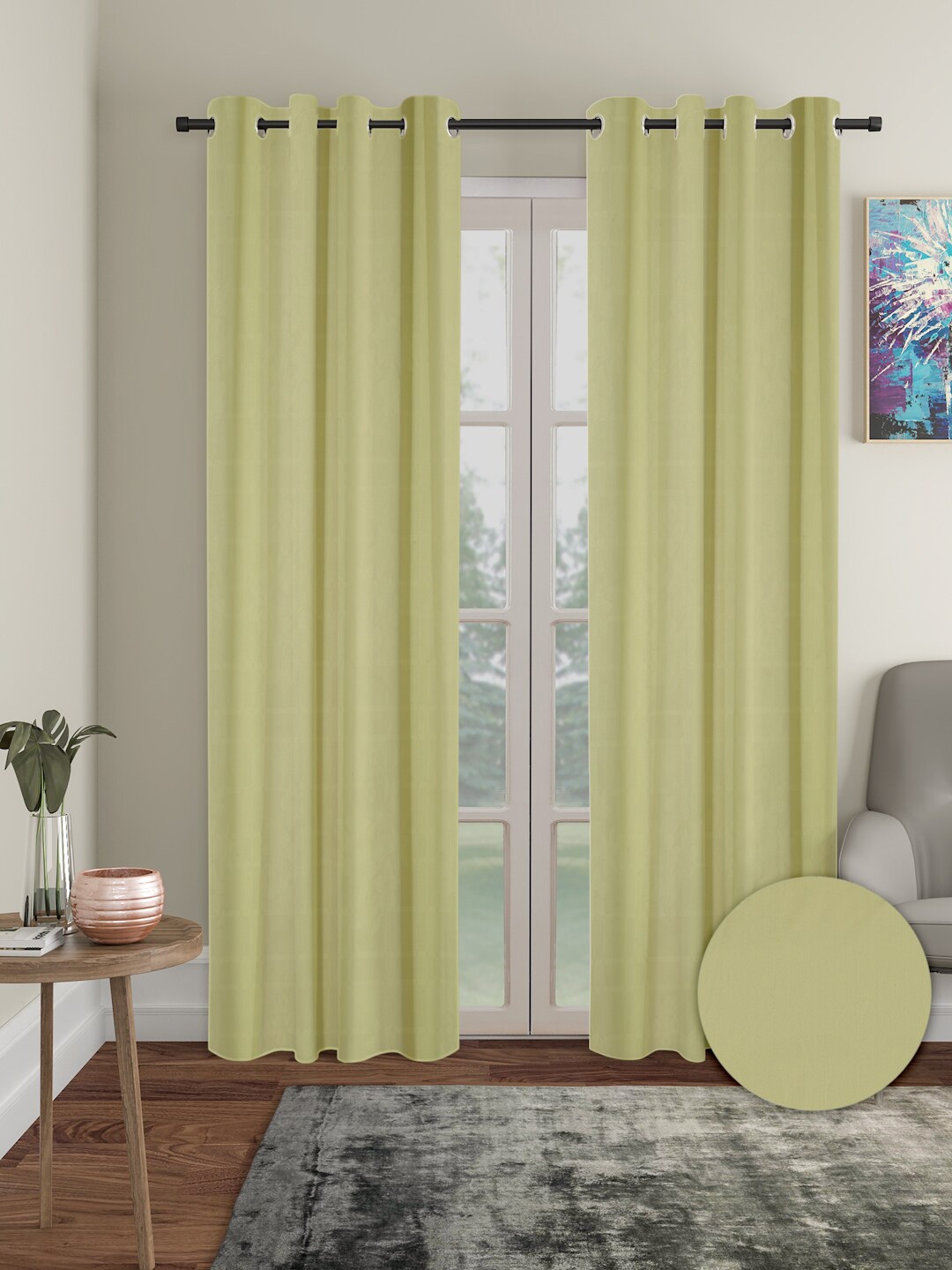 

Aura Light 2 Pieces out Door Curtains, Green
