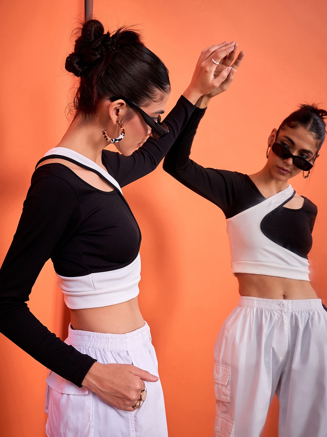 

Uptownie Lite Stretchable Dual-Ribbed Top, Black