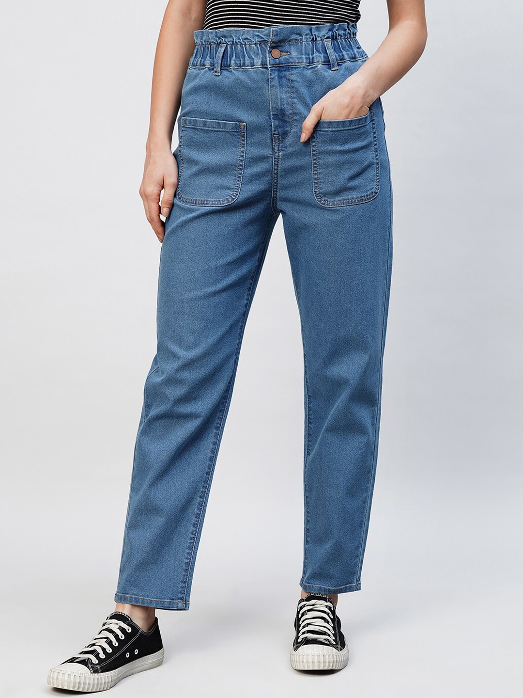 

Harvard Women Blue Slouchy Fit Clean Look Stretchable Jeans