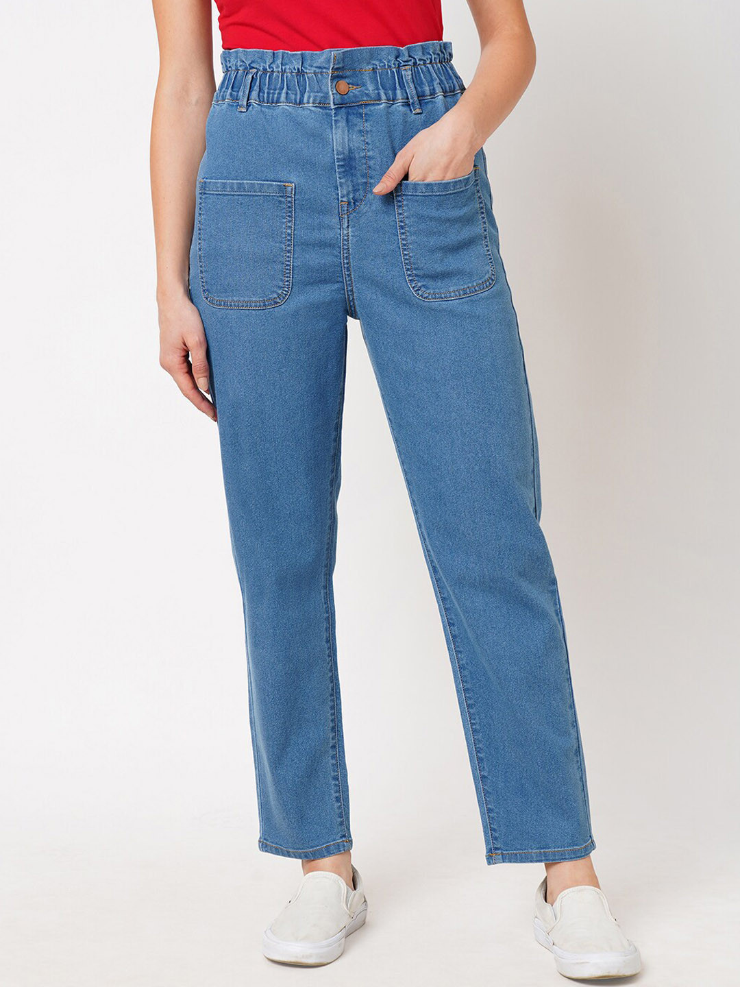 

Chemistry Women Slouchy Fit Clean Look Stretchable Jeans, Blue
