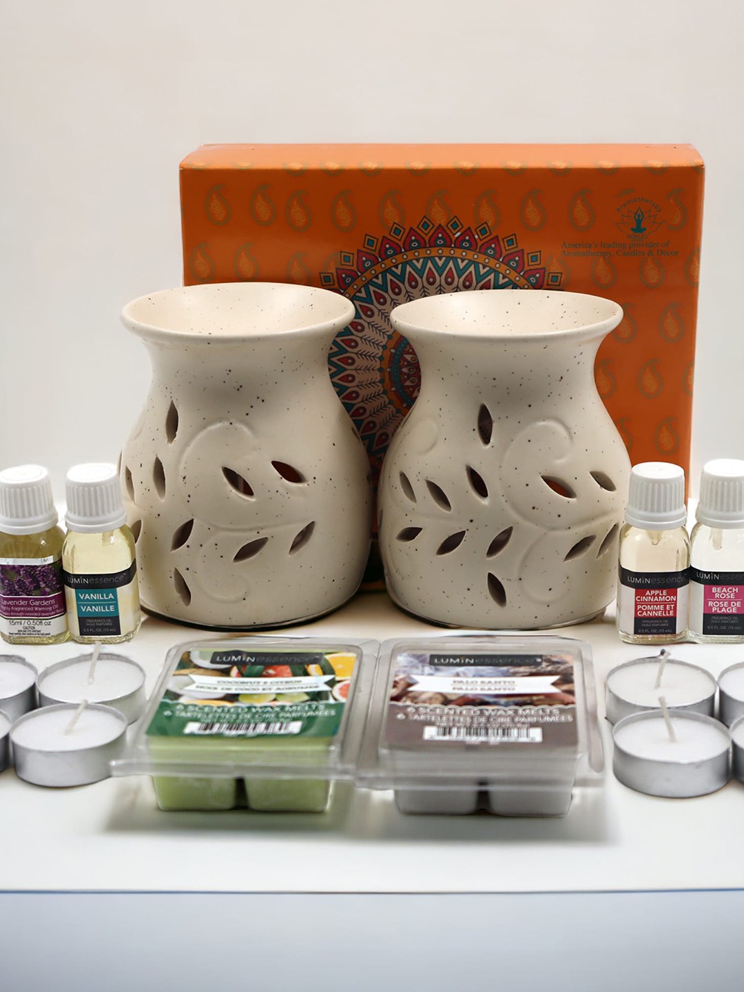 

HOSLEY 2 Pieces Off White Ceramic Aroma Oil Diffusers