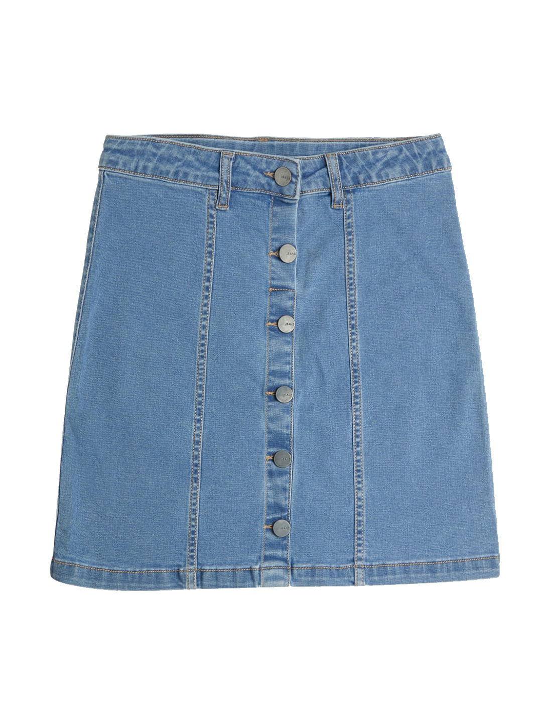 

HERE&NOW Girls Straight Midi Denim Skirt, Blue