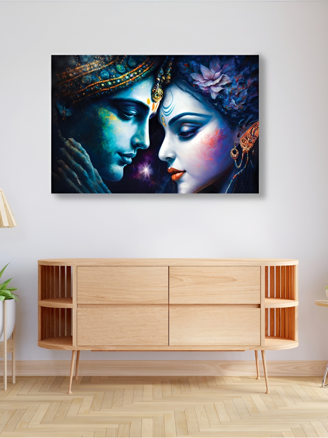 

CVANU Blue & White Canvas Painting Wall Art