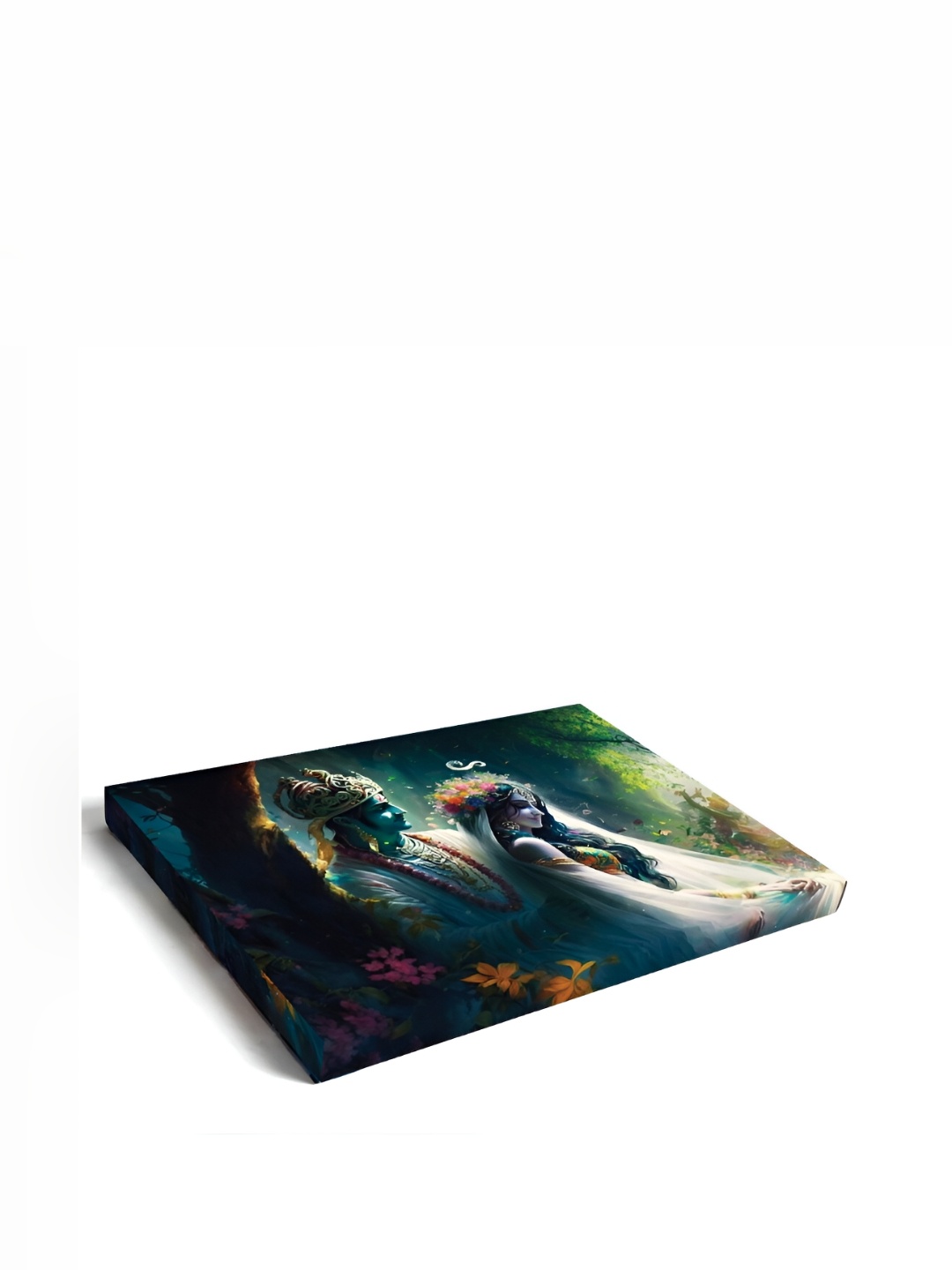 

CVANU White & Green Canvas Painting Wall Art