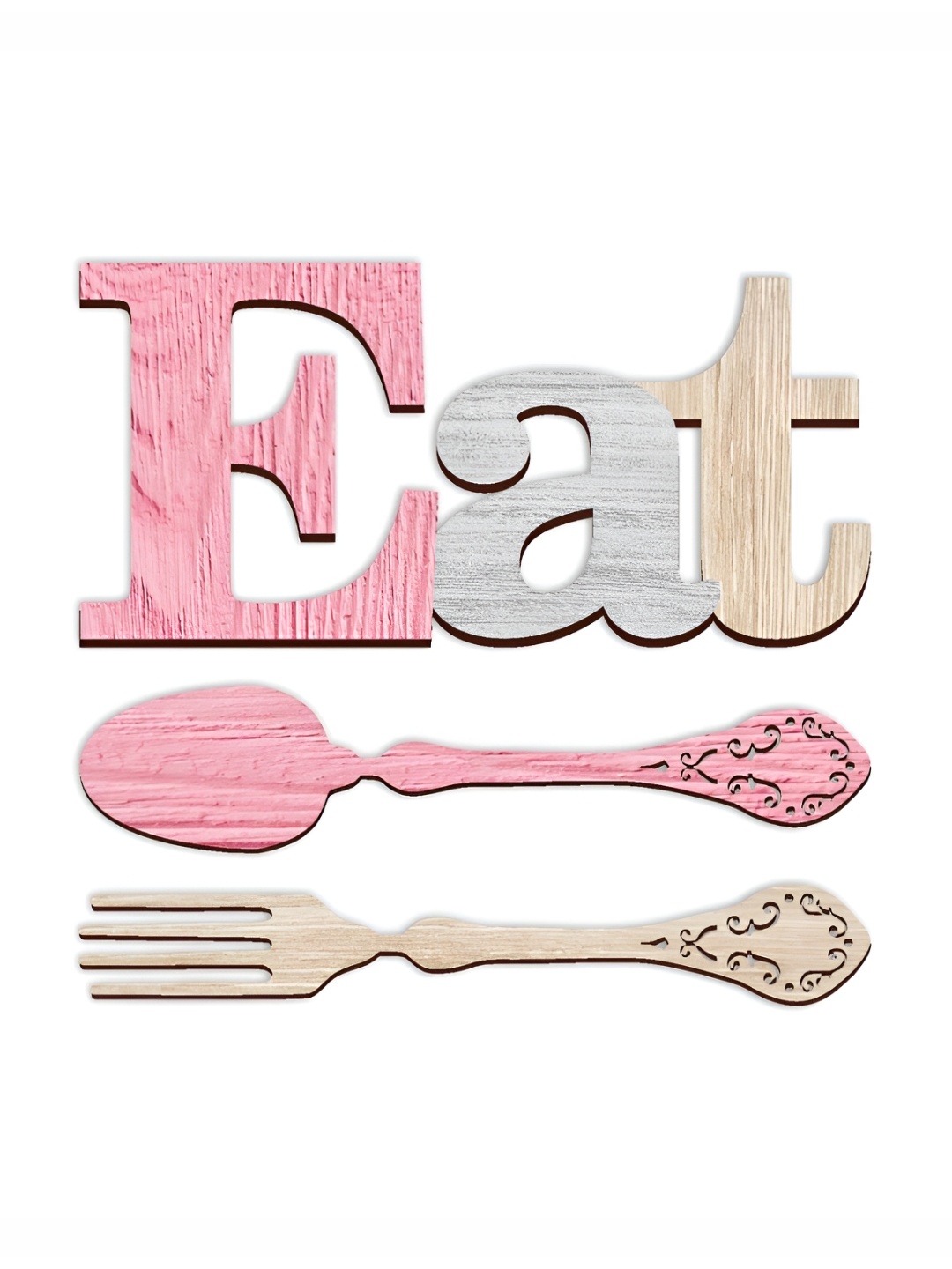 

CVANU 3 Pcs Pink, Brow & Grey Signs & Plaques Wooden Hanging Wall Decor
