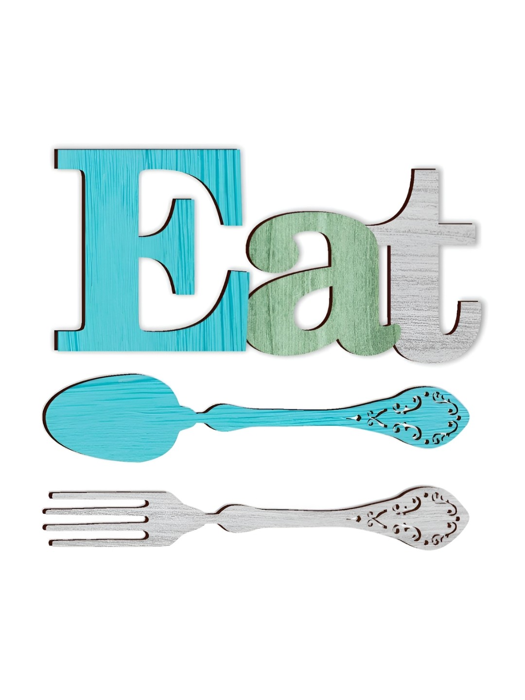 

CVANU Blue Wooden Hanging Wall Decor