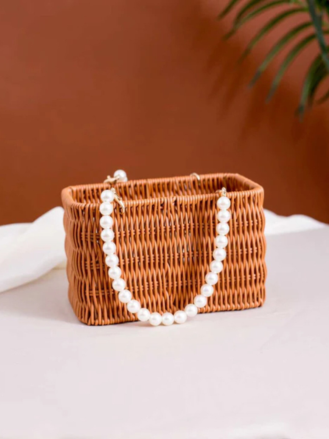 

THEDECORKART Brown Bamboo Fruit and Vegetable Kitchen Storage