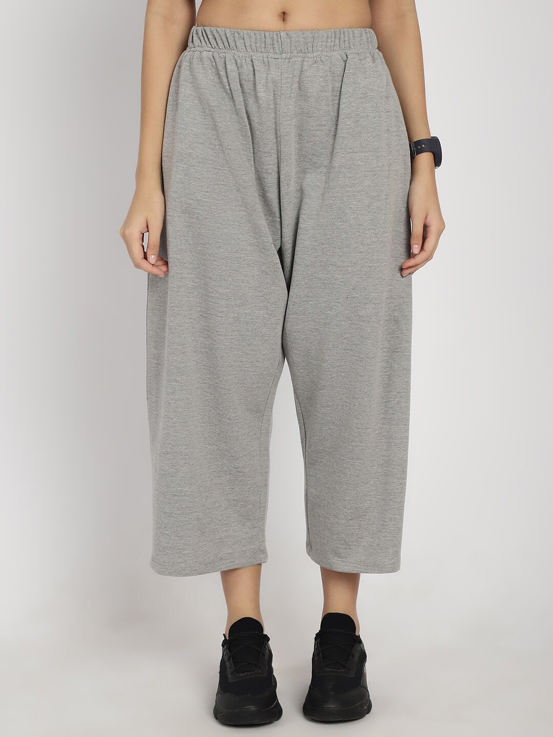 

Rute Women Mid Rise Cotton Track Pants, Grey