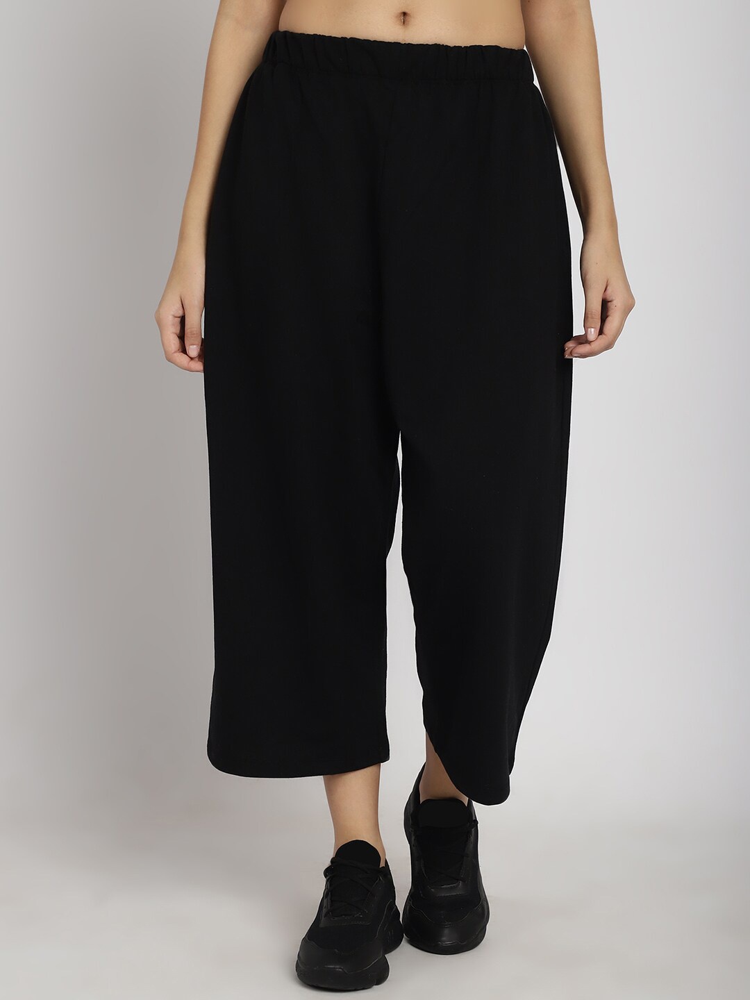 

Rute Women Mid Rise Cotton Track Pants, Black