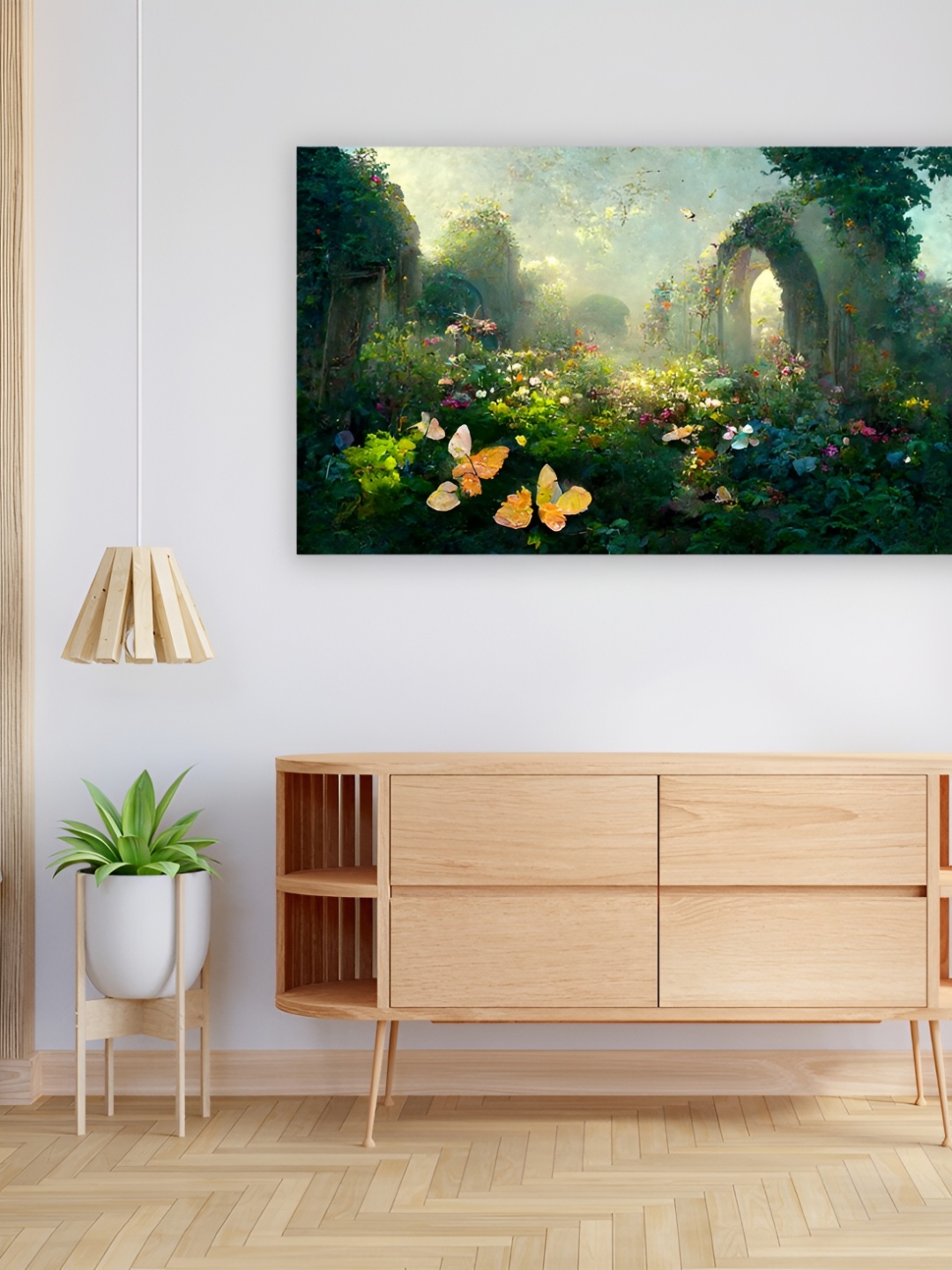 

CVANU Green Floral & Botanical Canvas Painting Wall Art