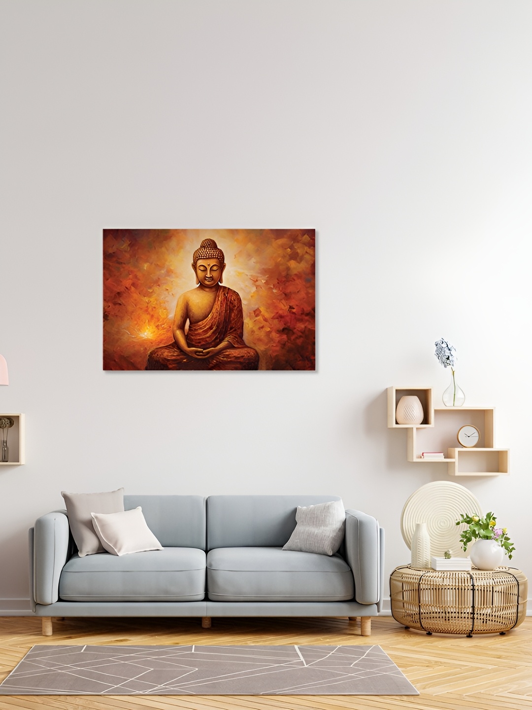 

CVANU Brown & Cream Canvas Painting Wall Art