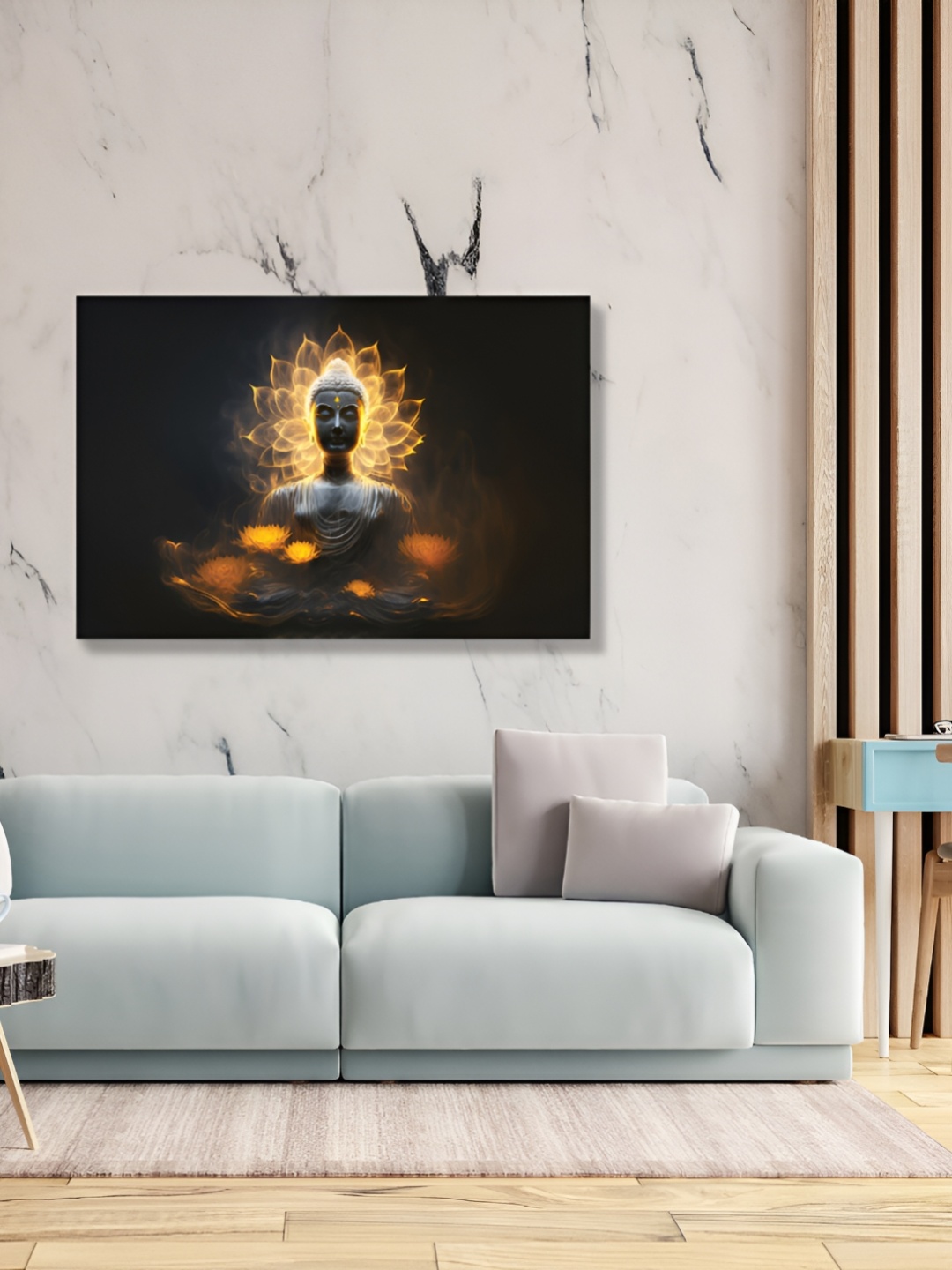 

CVANU Black & Gold toned Religious Canvas Painting Wall Art