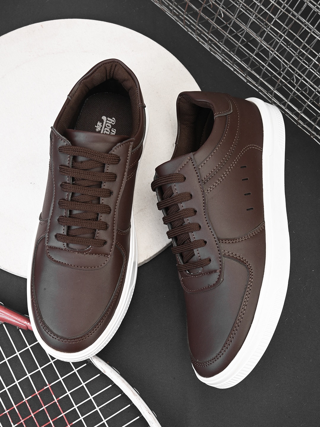 

The Roadster Lifestyle Co. Men Brown Lace-Up Lightweight Sneakers