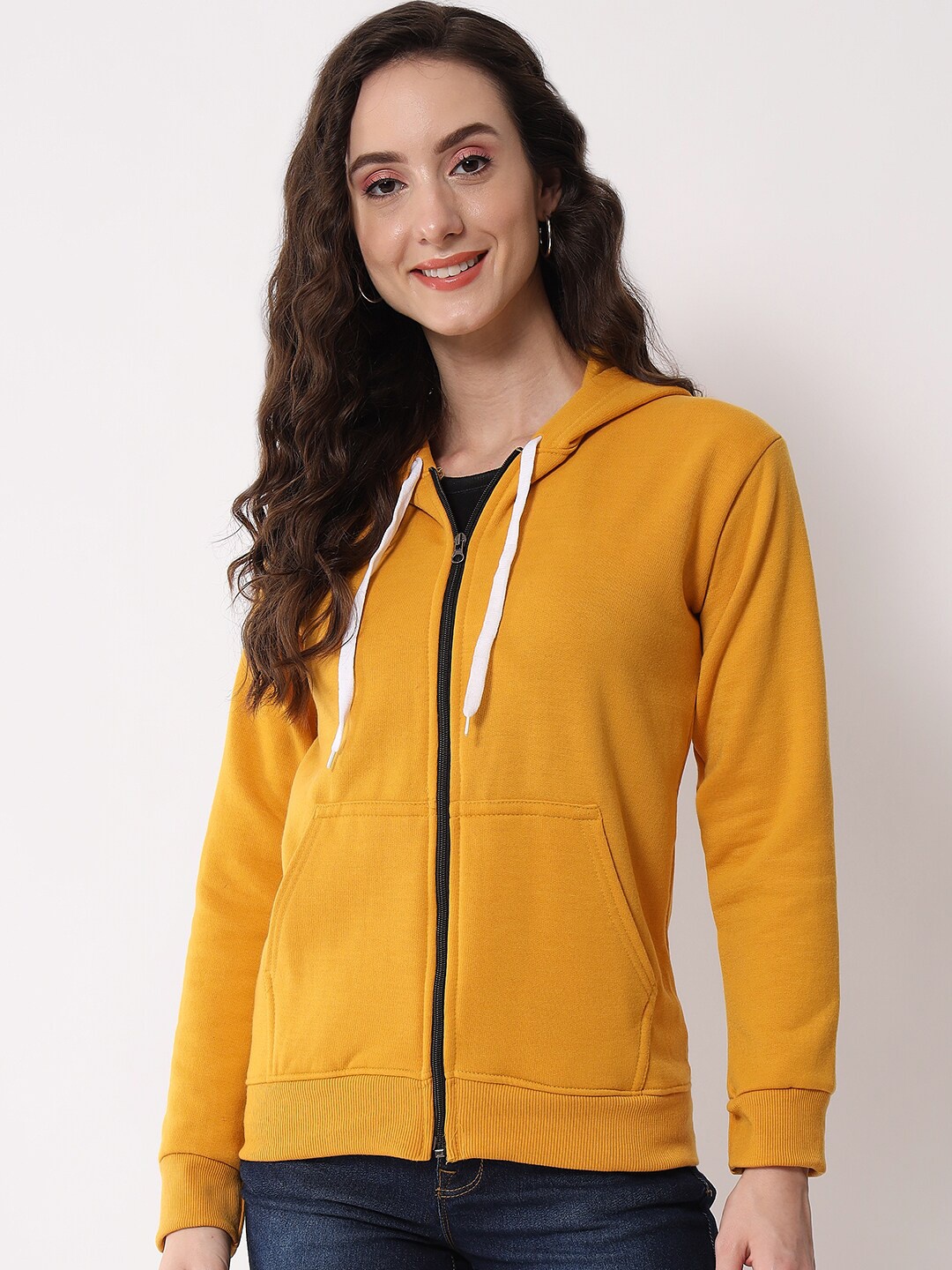 

Funday Fashion Hooded Fleece Bomber Jacket, Yellow