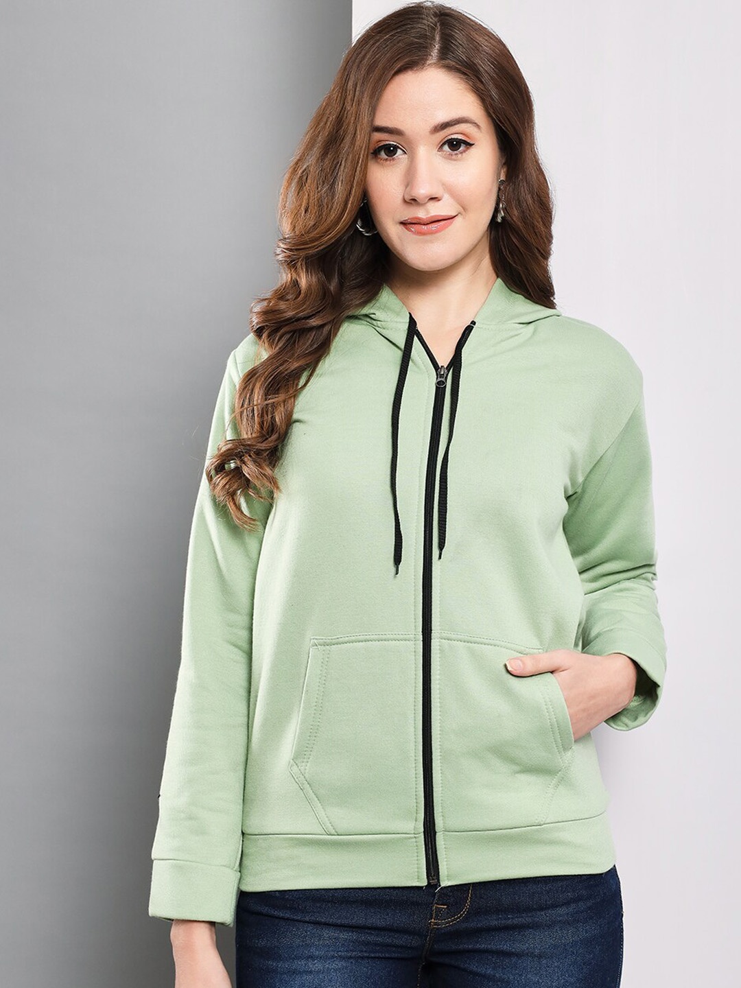 

Funday Fashion Hooded Fleece Bomber Jacket, Green