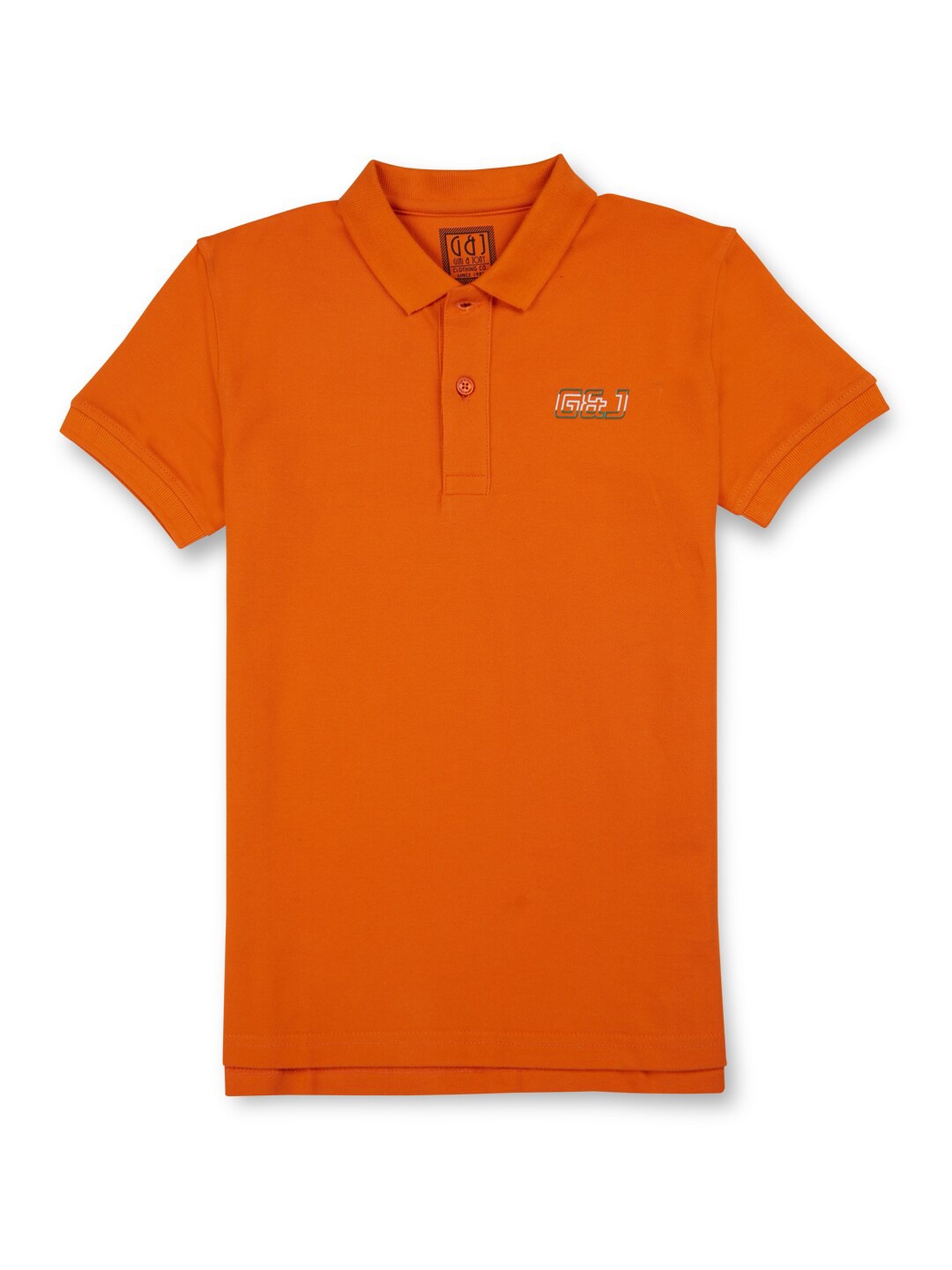 

Gini and Jony Boys Polo Collar Cotton T-shirt, Orange