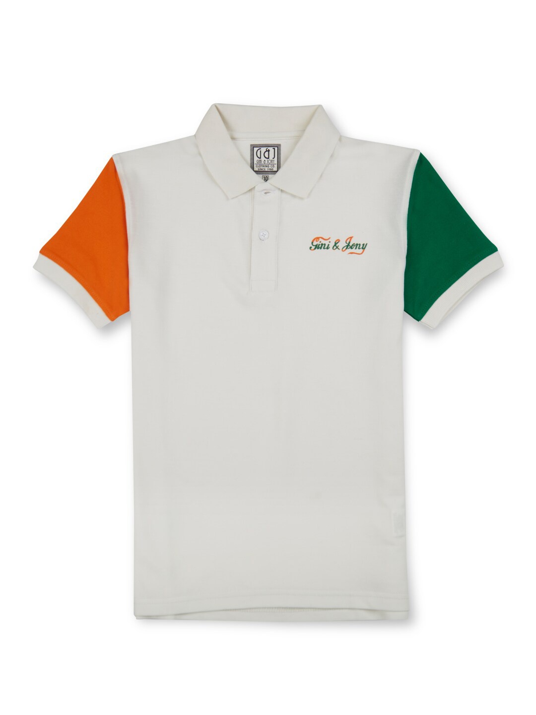 

Gini and Jony Boys Polo Collar Cotton T-shirt, White