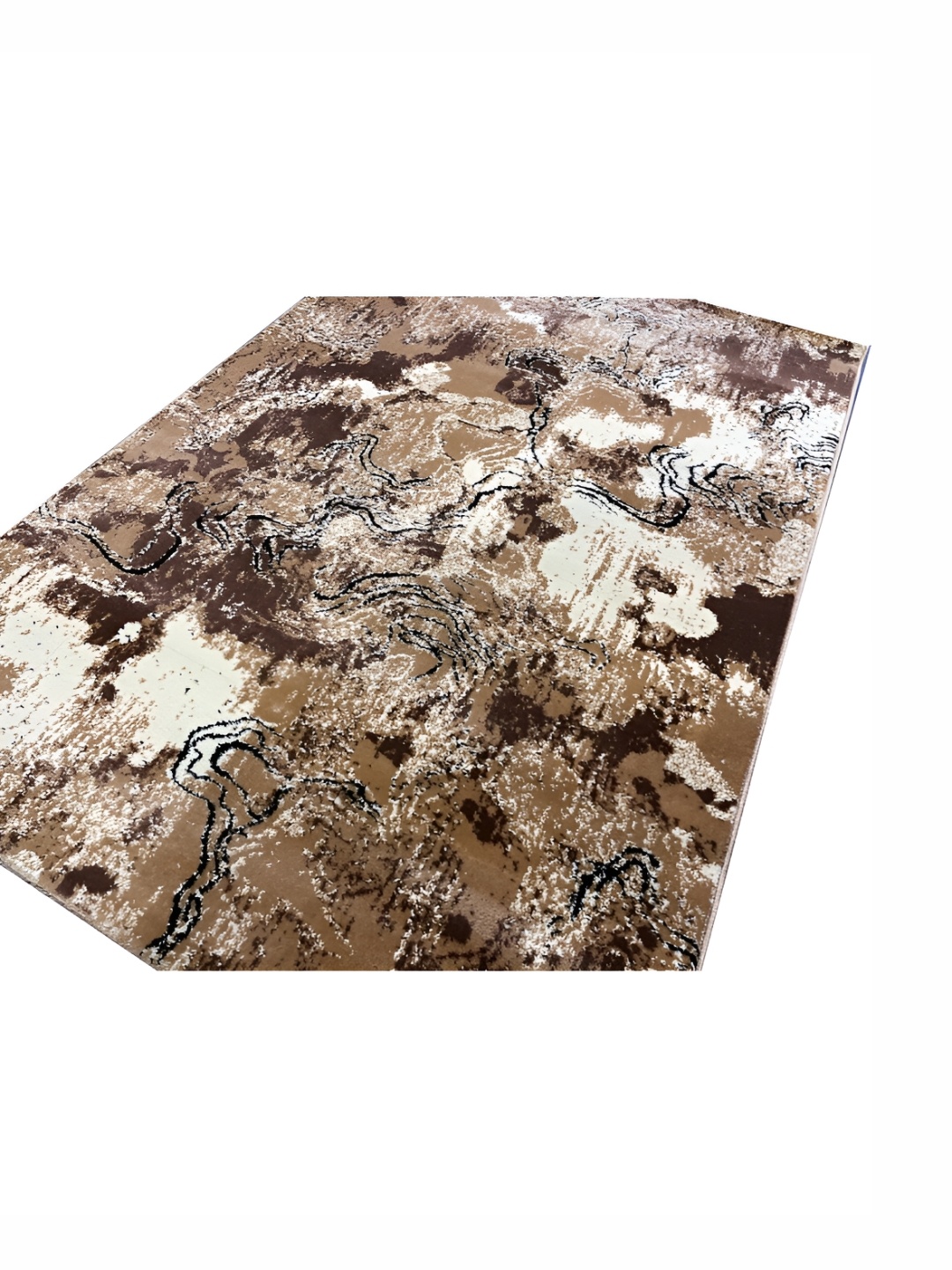

Asad Emporium Rugs Brown& White Abstract Anti-Skid Carpet