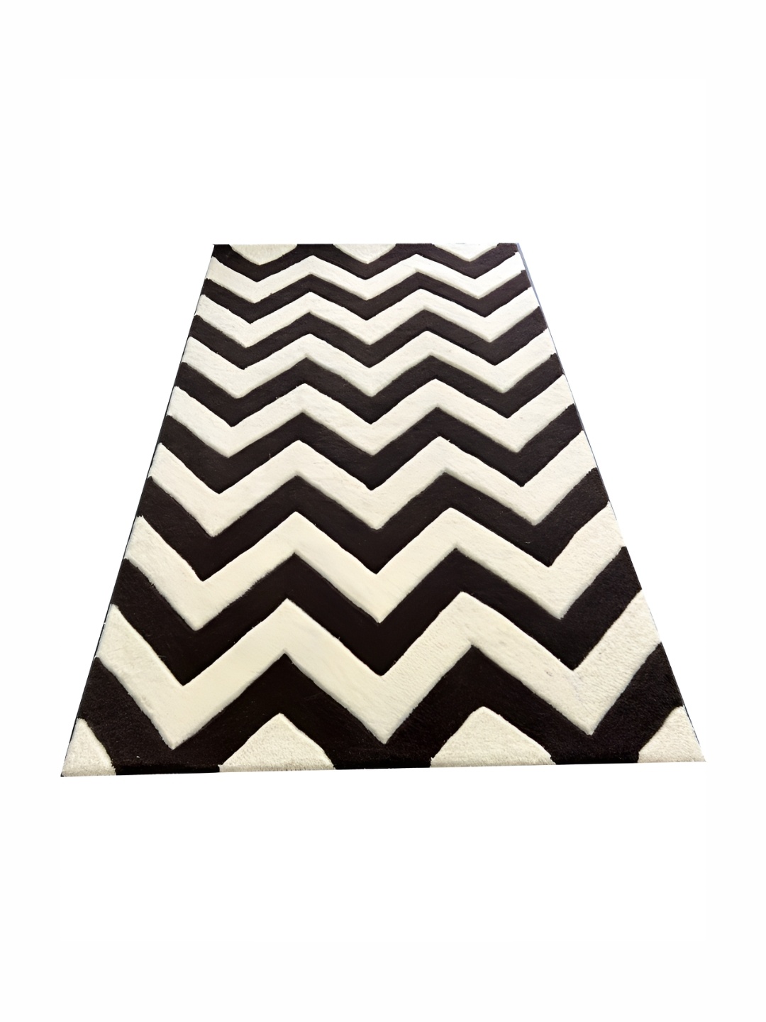 

Asad Emporium Rugs White& Black Geometric Anti-Skid Carpet