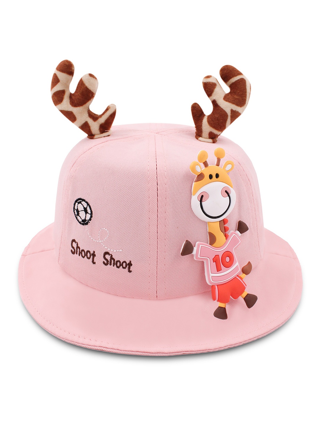 

JENNA Kids Embroidered & Applique Bucket Hat, Pink