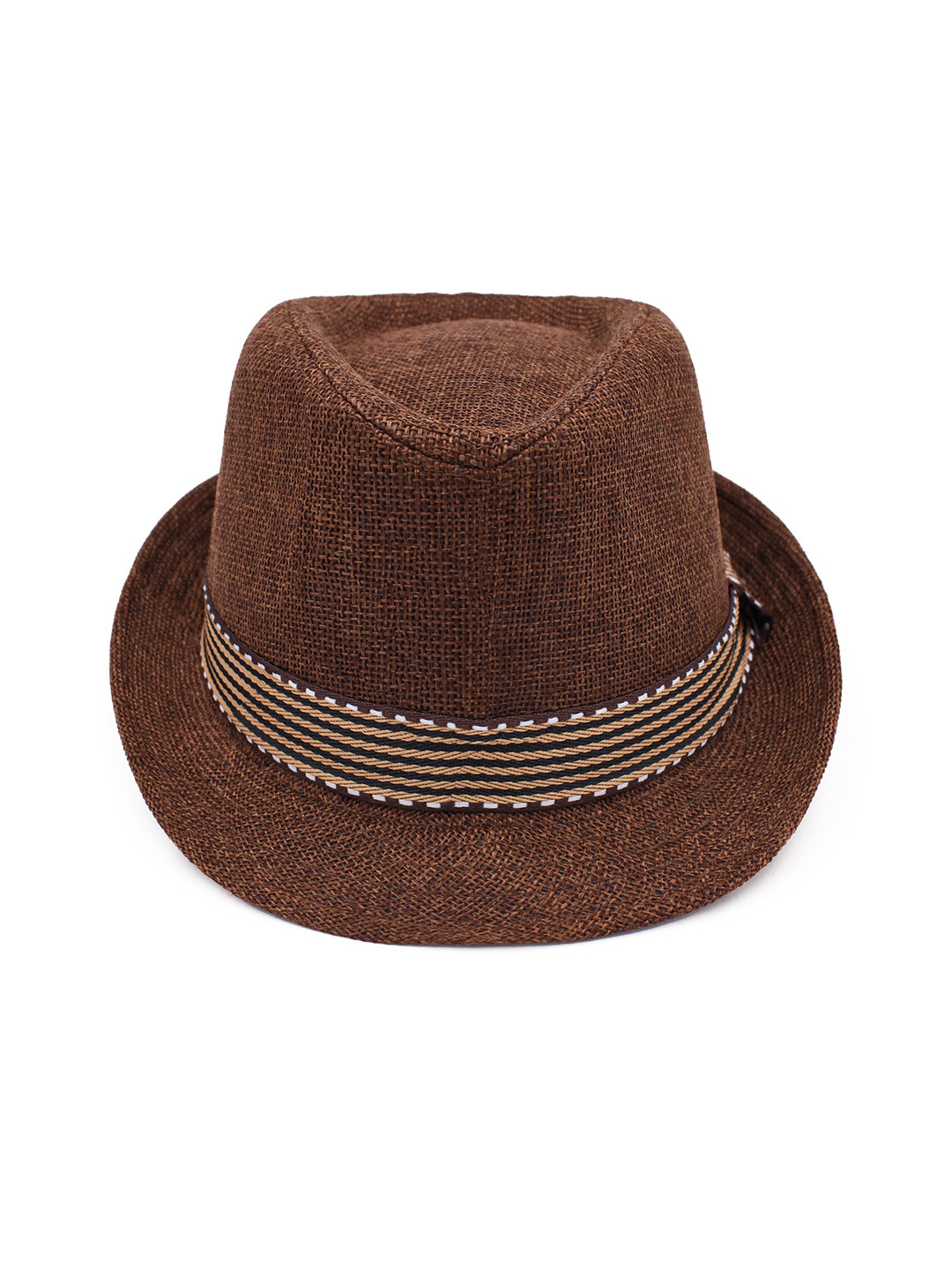 

JENNA Kids Threaded Trilby Hat With A Band Detail, Brown