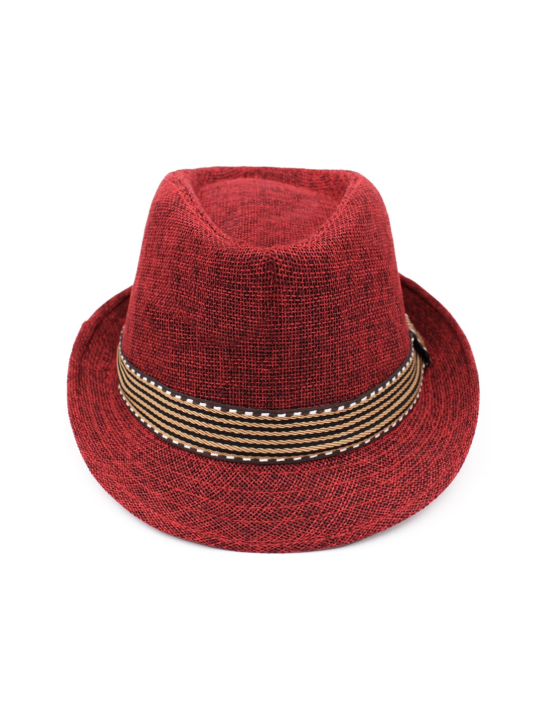 

JENNA Boys Self Design Breathable Fedora Hat, Red