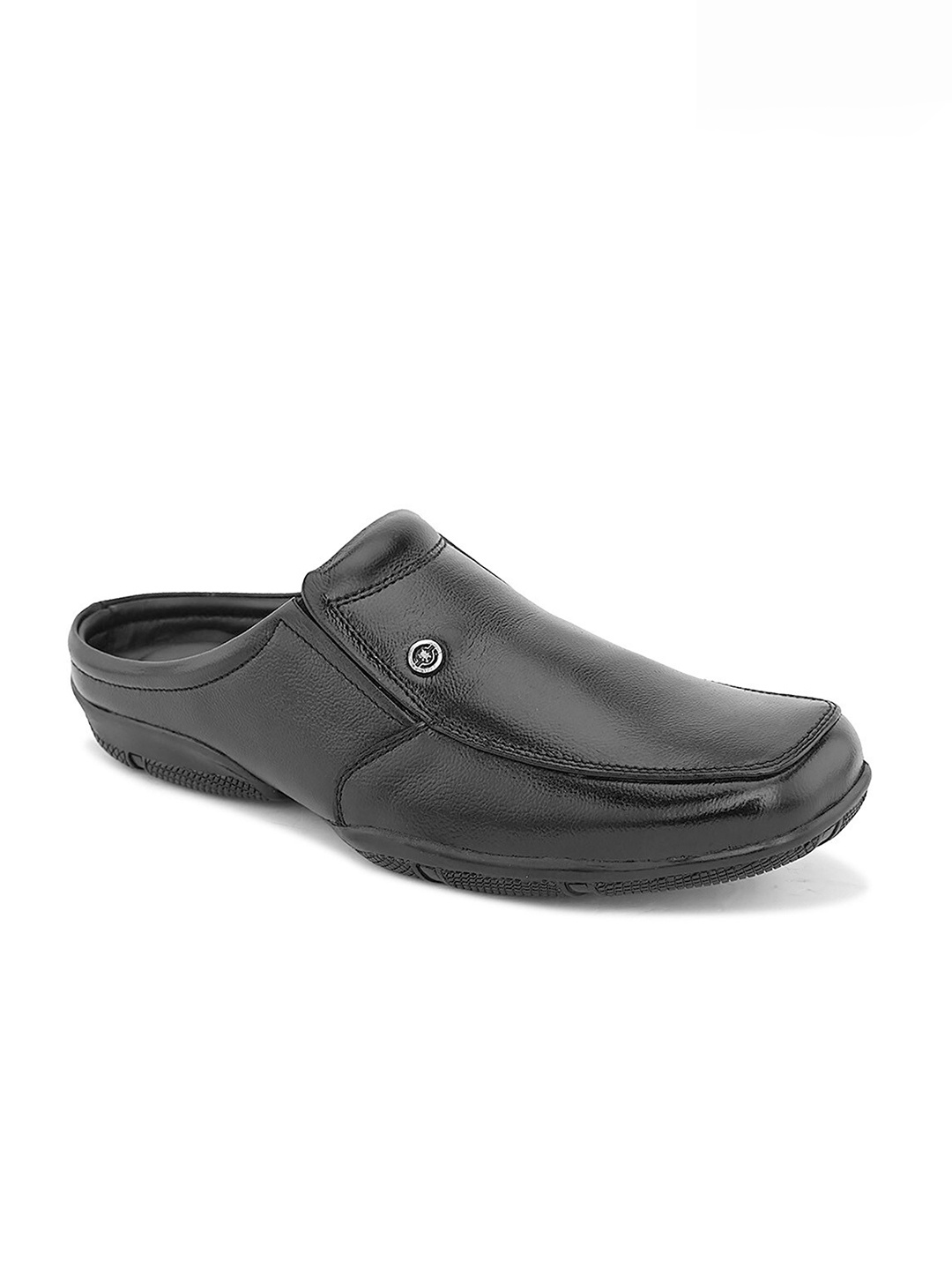 

John Karsun Men Square Toe Genuine Leather Shoe-Style Sandals, Black
