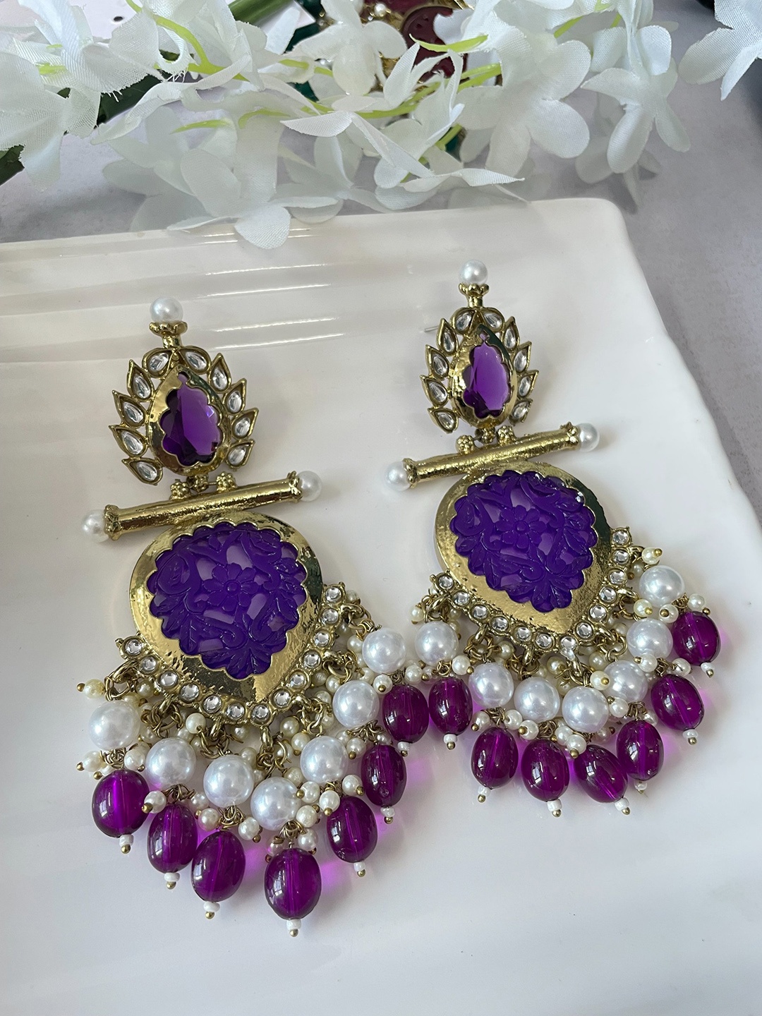 

ISHKAARA Pink Drop Earrings