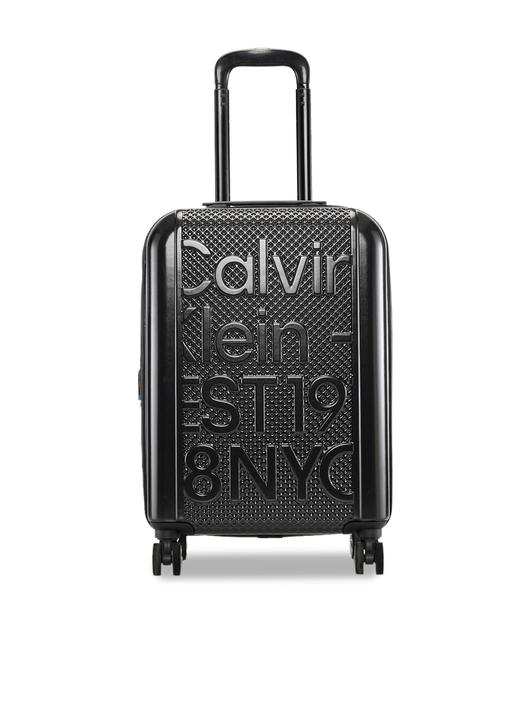 

Calvin Klein Textured Hard-Sided Cabin Trolley Suitcase-50L, Black