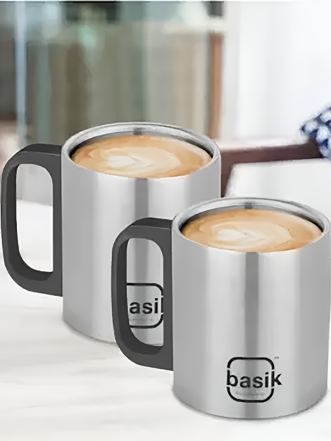 

BASIK Astra Black 2 Pieces Stainless Steel Cups 180ml