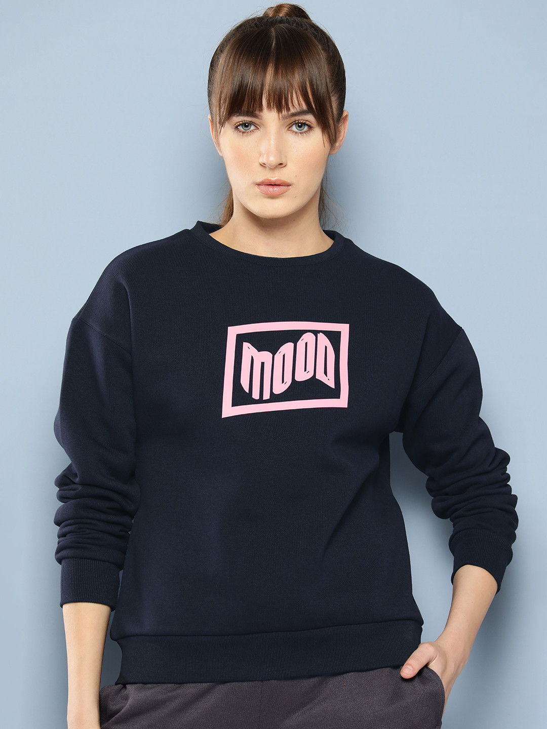 

Slazenger Women Typography Printed Sweatshirt, Navy blue