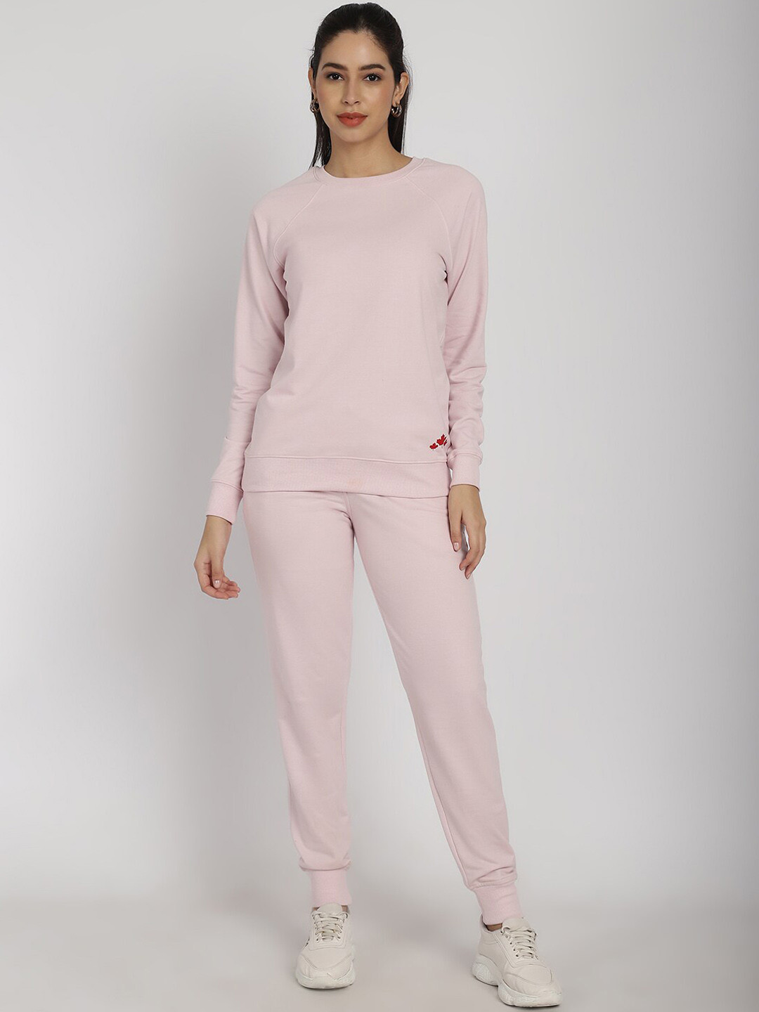 

Rute Round Neck Cotton Tracksuits, Pink