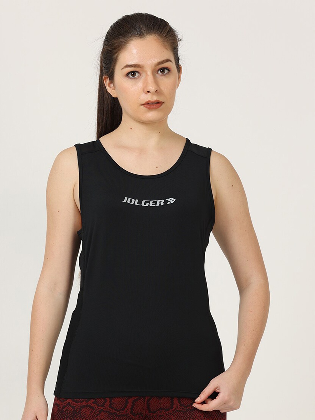 

Jolger Women's Highly stretchable Racer Back Tank Top, Black