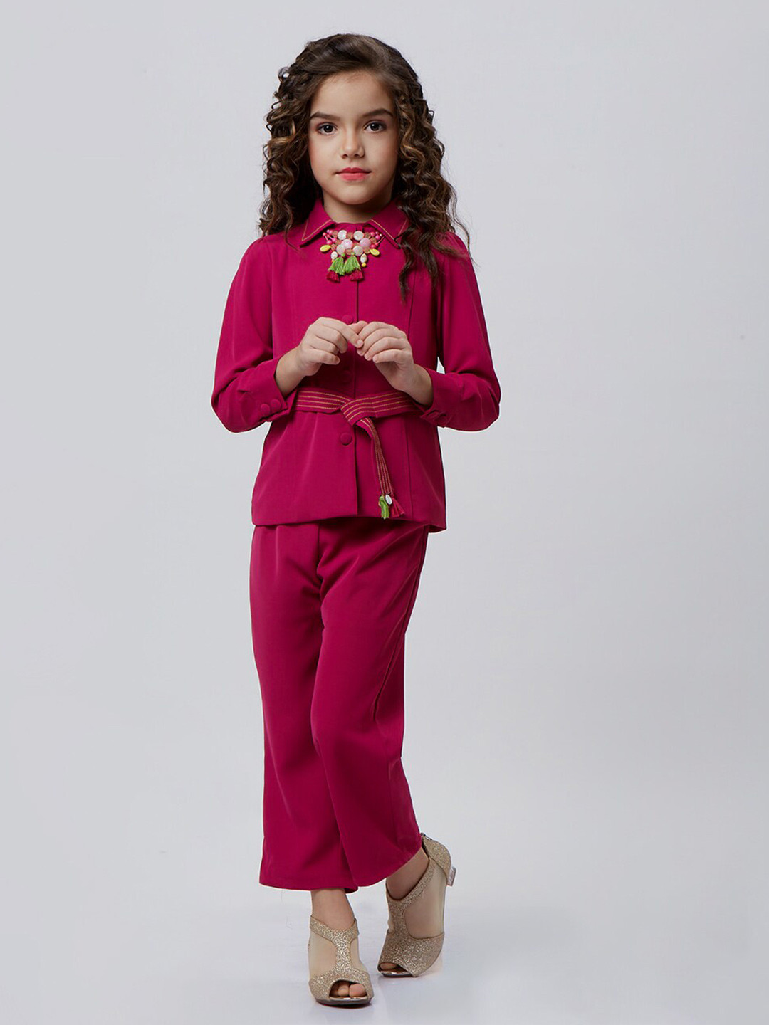 

Peppermint Girls Pink Top with Trousers