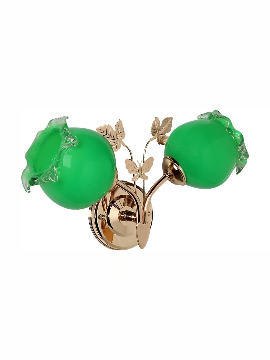 

Afast Gold Toned & Green Abstract Shaped Glass Wall Lamp