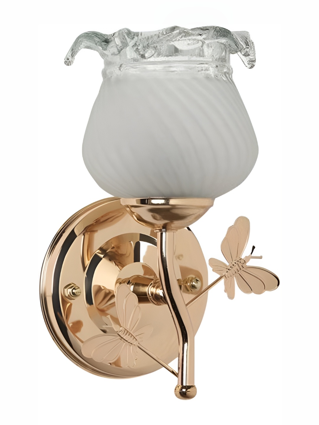 

Afast White & Gold Toned Textured Contemporary Glass Wall Lamp