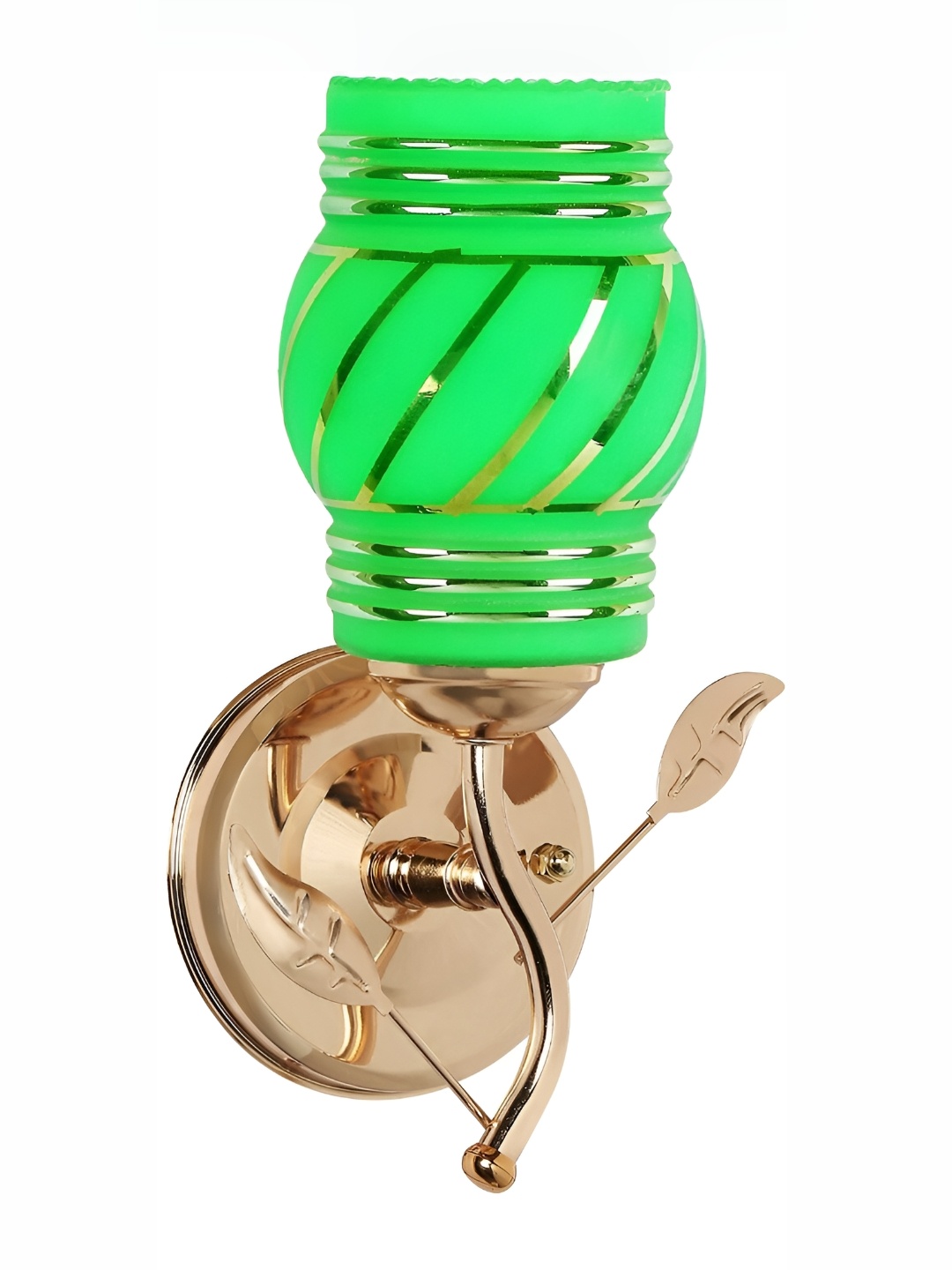

Afast Green & Gold Toned Printed Contemporary Glass Wall Lamp