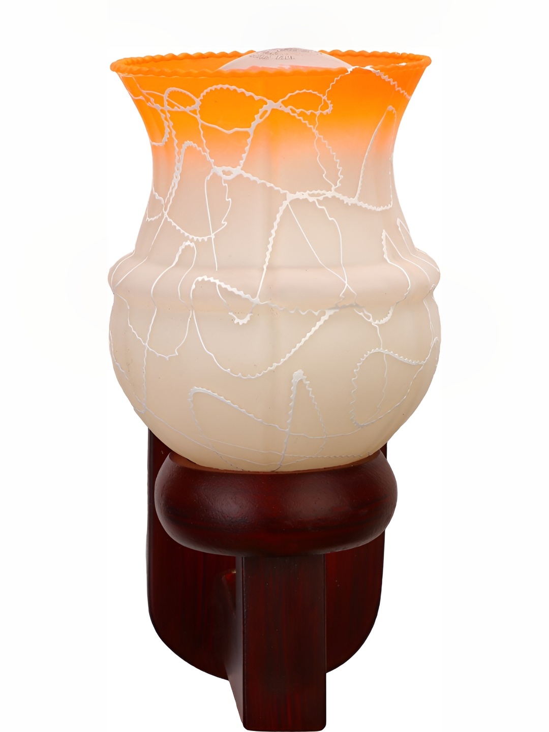 

Afast Orange & Brown Printed Contemporary Glass Wall Lamp
