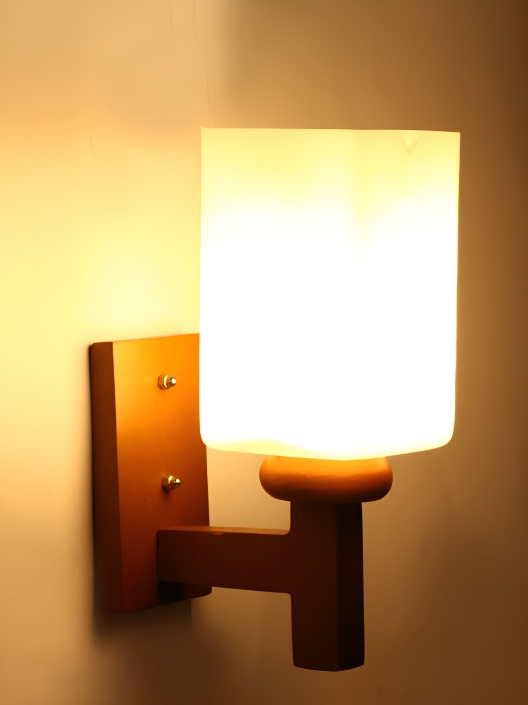 

Afast White & Brown Contemporary Glass Wall Lamp