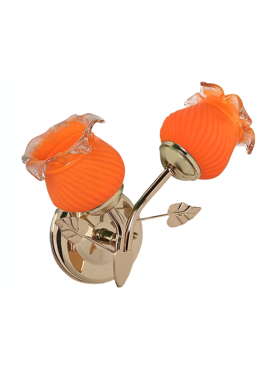 

Afast Gold Toned & Orange Abstract Shaped Glass Wall Lamp