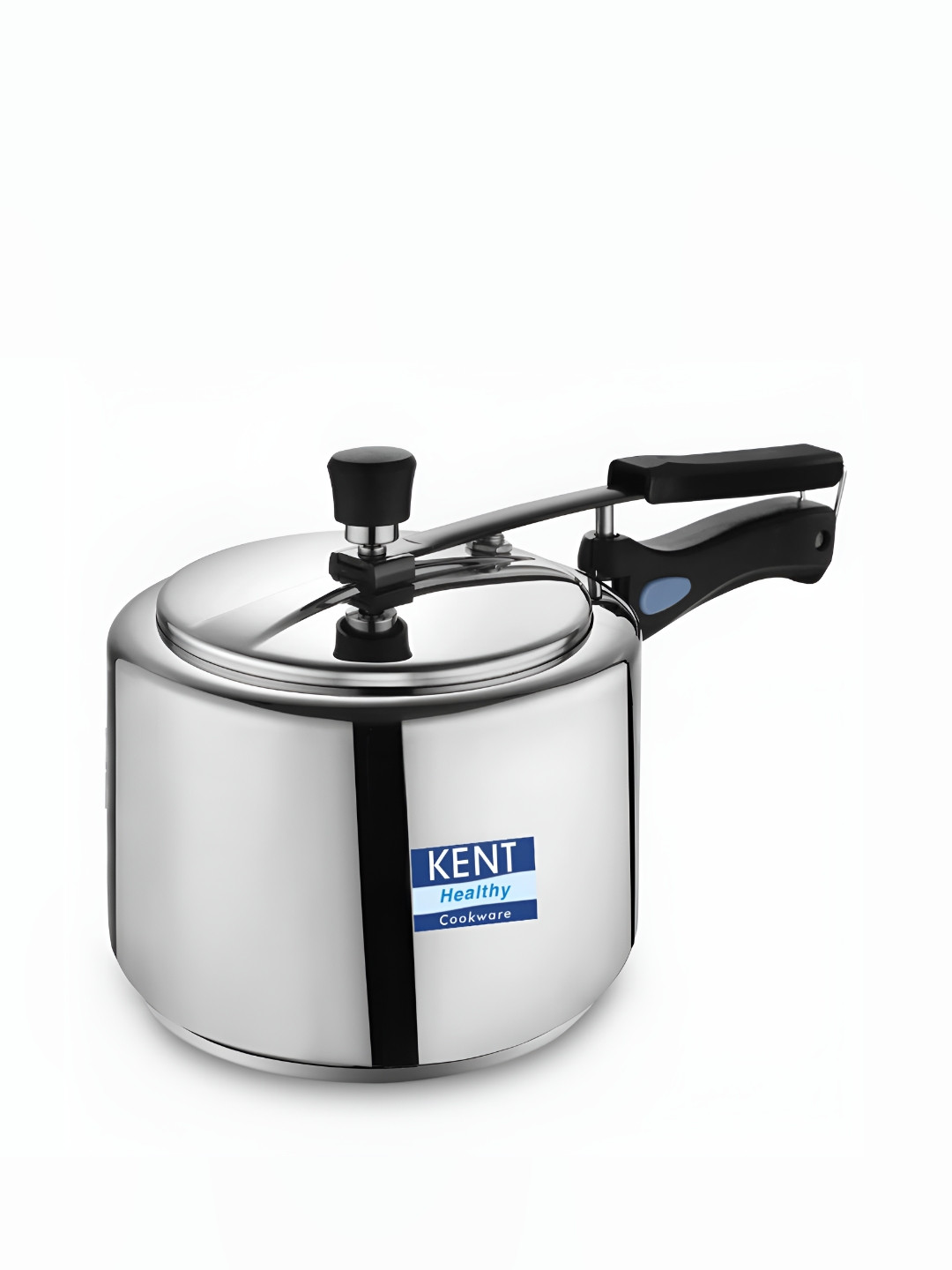

KENT Induction-Friendly Heavy Encapsulated 4.66mm Bottom Pressure Cooker with Inner Lid 3L, Silver