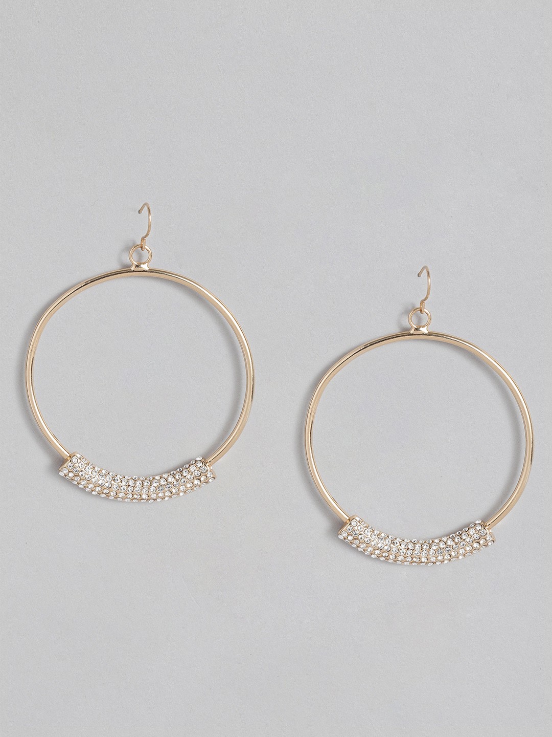 

DressBerry Women Gold-Plated Circular Drop Earrings