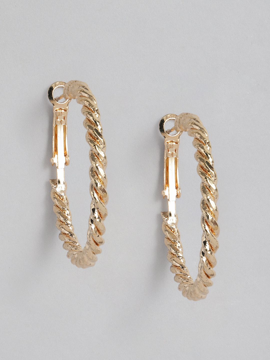 

DressBerry Women Gold-Plated Circular Hoop Earrings